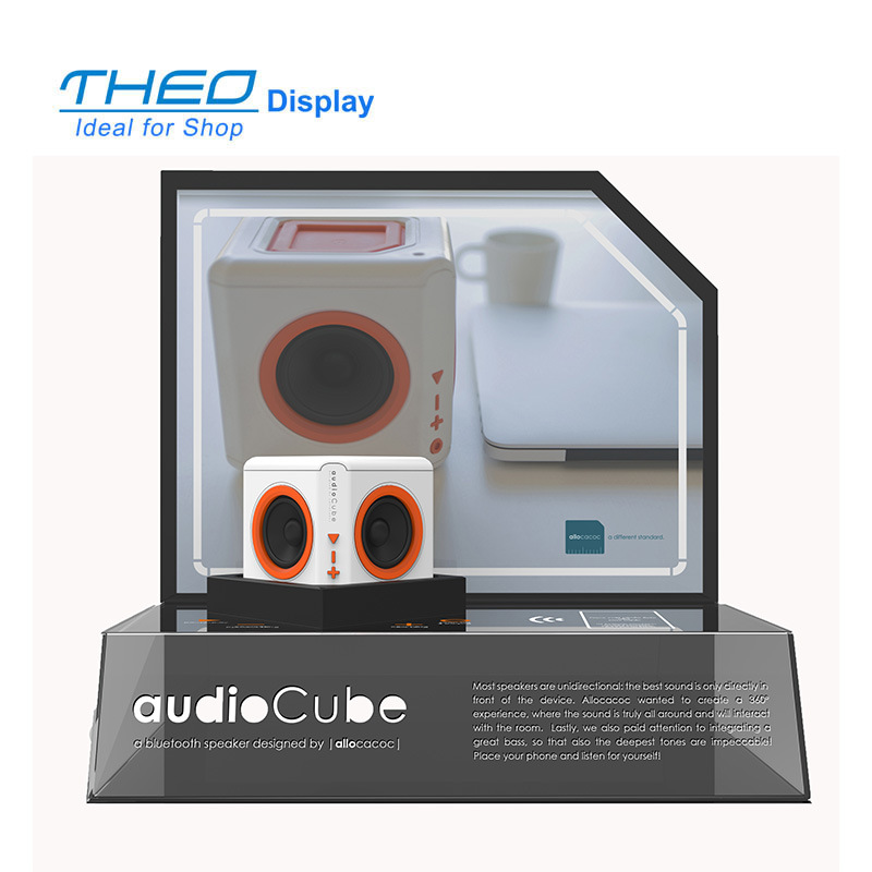 Acrylic Counter Display for Power Cube with LCD