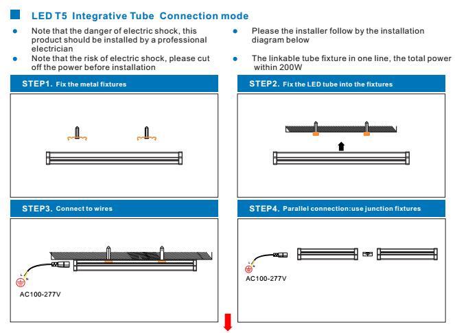 Retrofit LED Tube Light 6FT 44W Double LED Tube Light T5 Tube with UL ETL Dlc