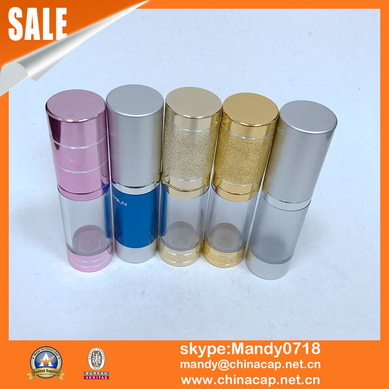 Stock Aluminum PP Transparent Airless Bottles for Lotion Cream