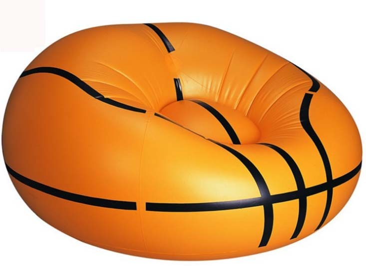 Basketball Design Inflatable PVC Lazy Recliner Sofa
