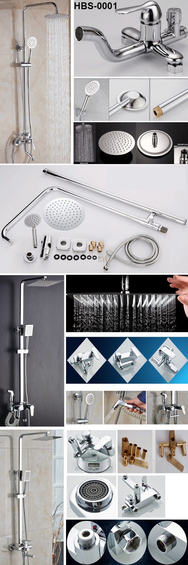 Ce Bathroom Luxury Faucet Shower Set