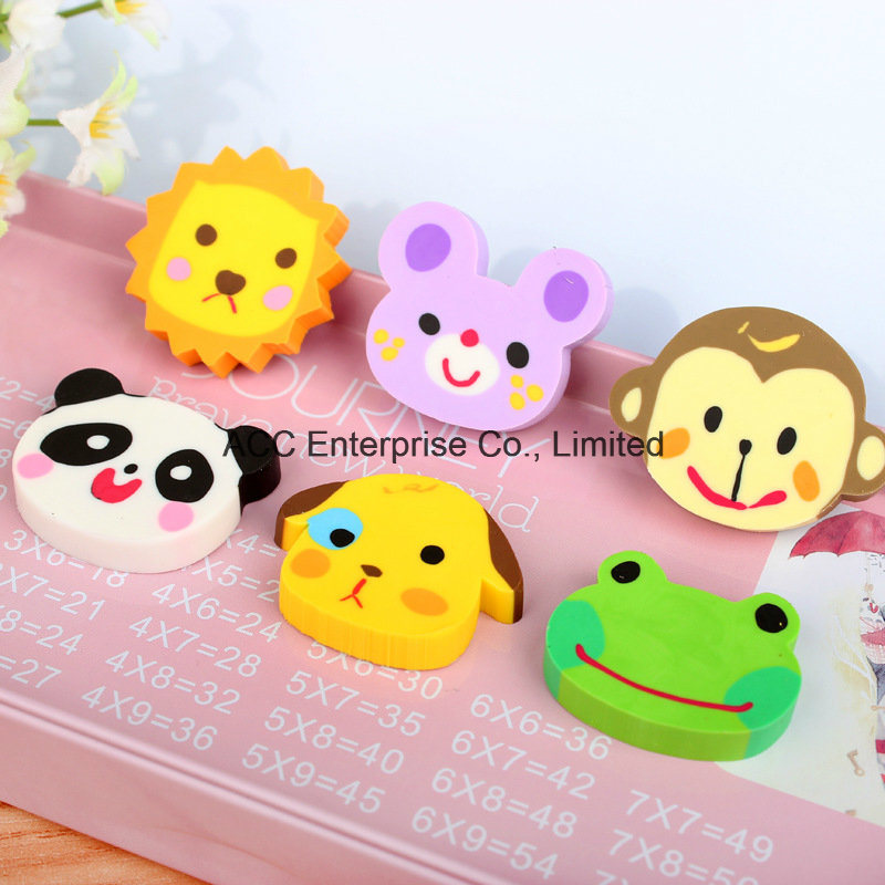 Animal Face Erasers