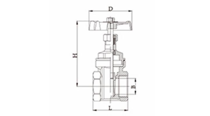 1/2''-4'' Inch Water Brass Gate Valve with Steel Handwheel