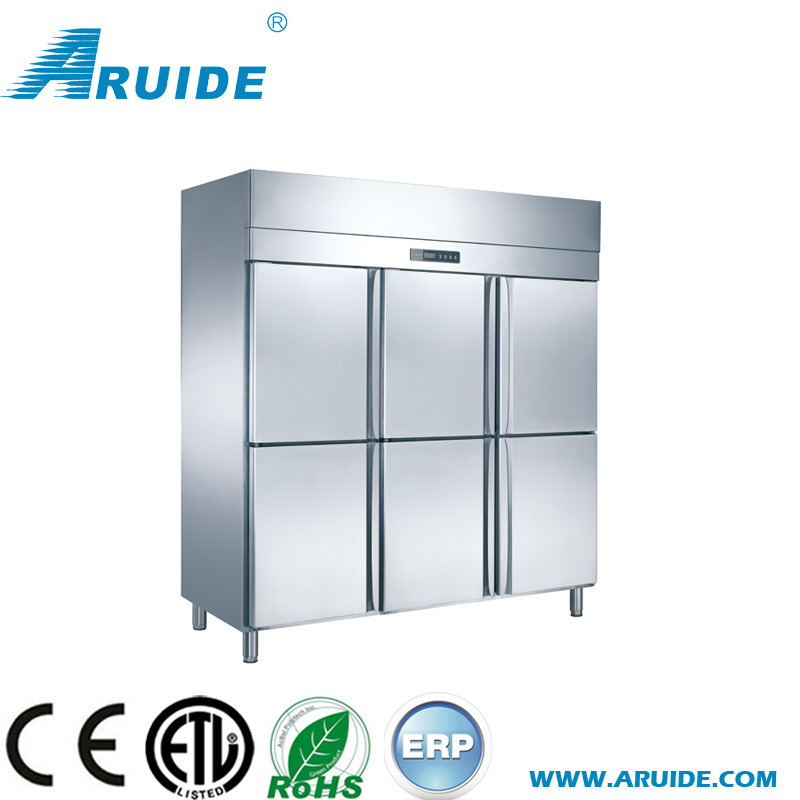 6 Door Commercial Fridge, Air Cooling Kitchen Equipment (D1.6L6FB)