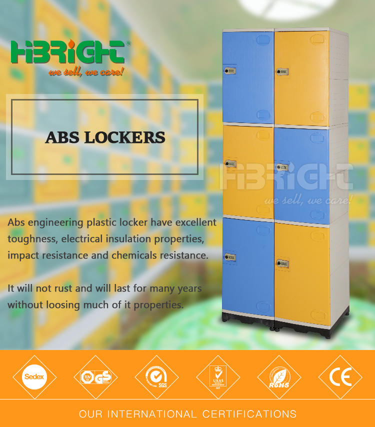 School Use ABS Plastic Lockers