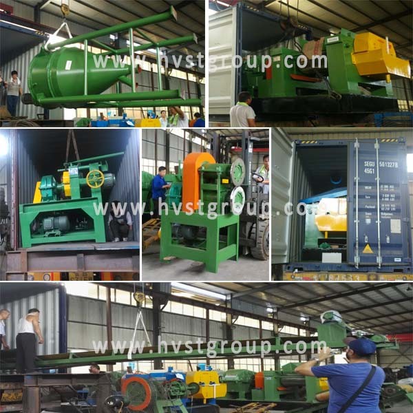 Automatic Scrap Tire Recycle Processing Machine / Rubber Granulating Equipment