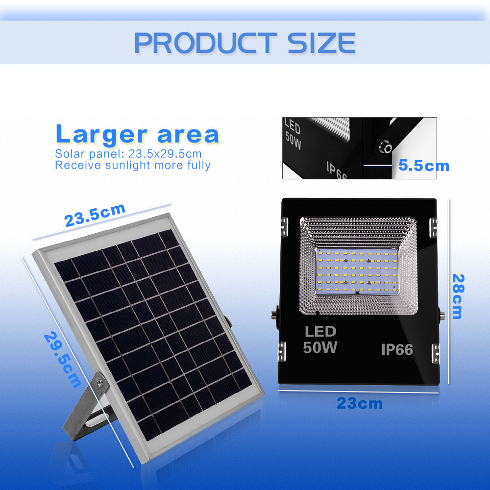 IP65 Waterproof 50W Manufacturer Solar Garden LED Light