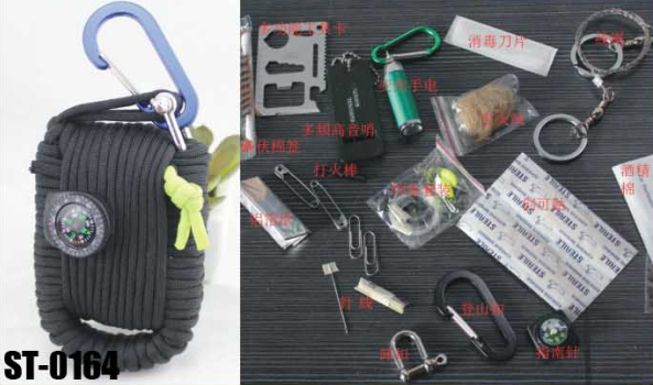 Outdoor First Aid Paracord Emergency Disaster Survival Kit
