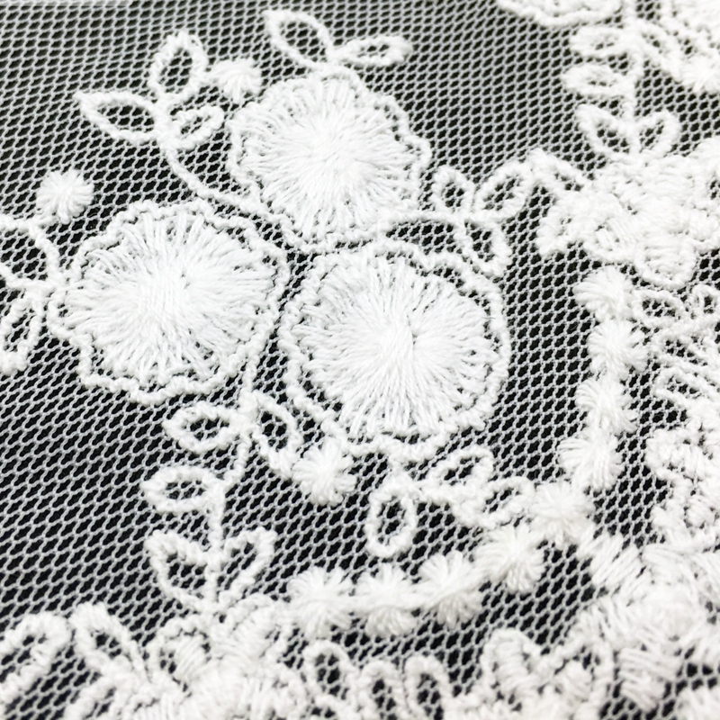 High Quality Chemical Embroidery Mesh Lace Fabric for Decoration