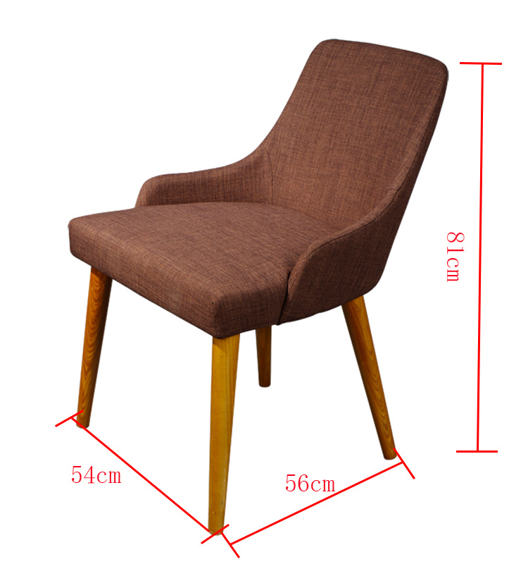 2018 Leisure Wholesale Wooden Frame Fabric Cover Dining Room Chair