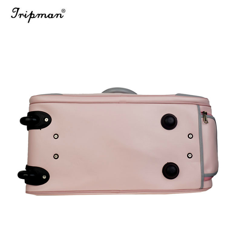 3PCS Fashionable Trolley Luggage Set Pink Lady Travel Duffel Bags