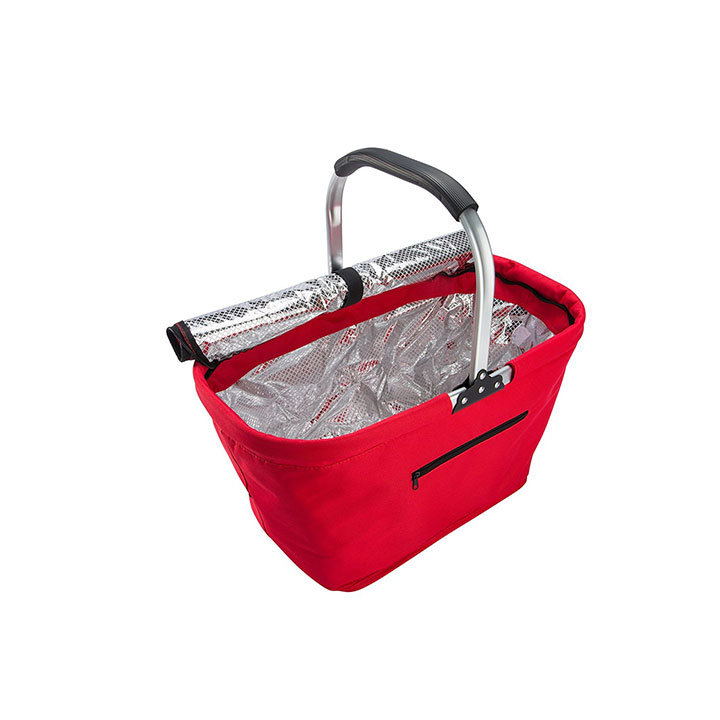 Foldable Insulated Collapsible Picnic Basket with Aluminum Frame and Handle