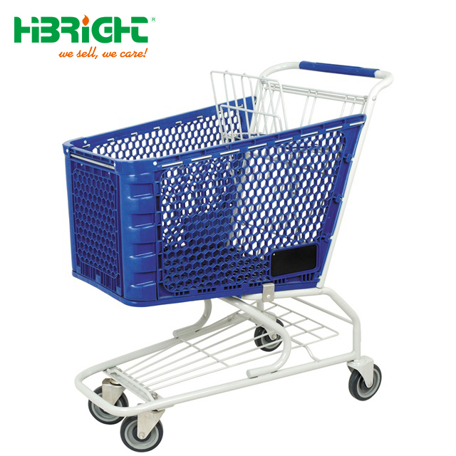 Wholesale Supermarket Plastic Hand Shopping Trolley Cart