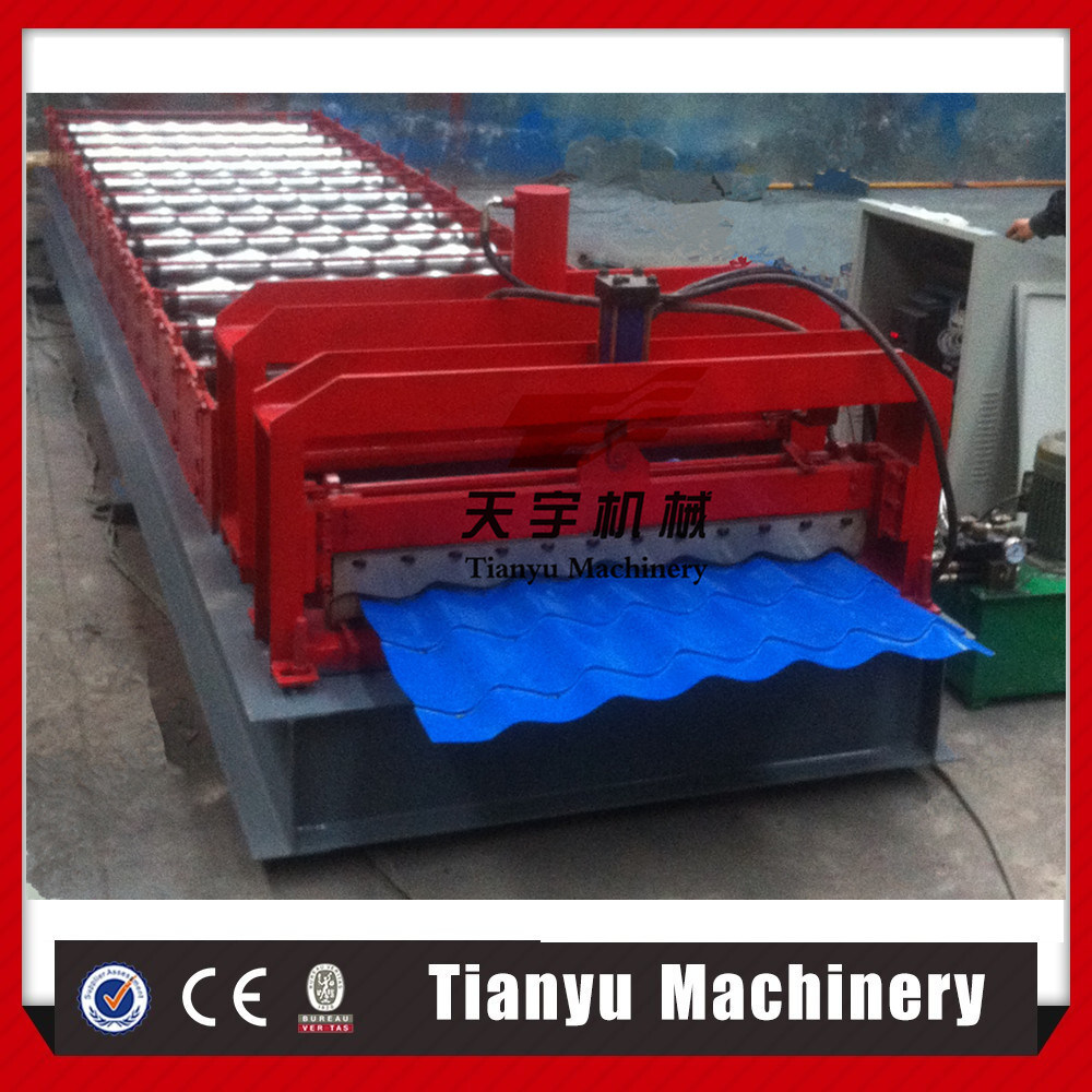 in Stock Zinc Hydraulic Plant Metal Glazed Roof Tile Roll Forming Machine