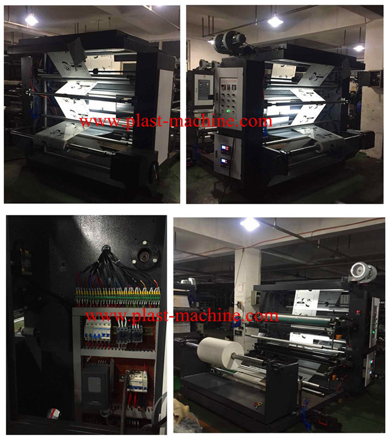 2 Color Simple Design 50m/Min Plastic Film Paper Flexo Printing Machine