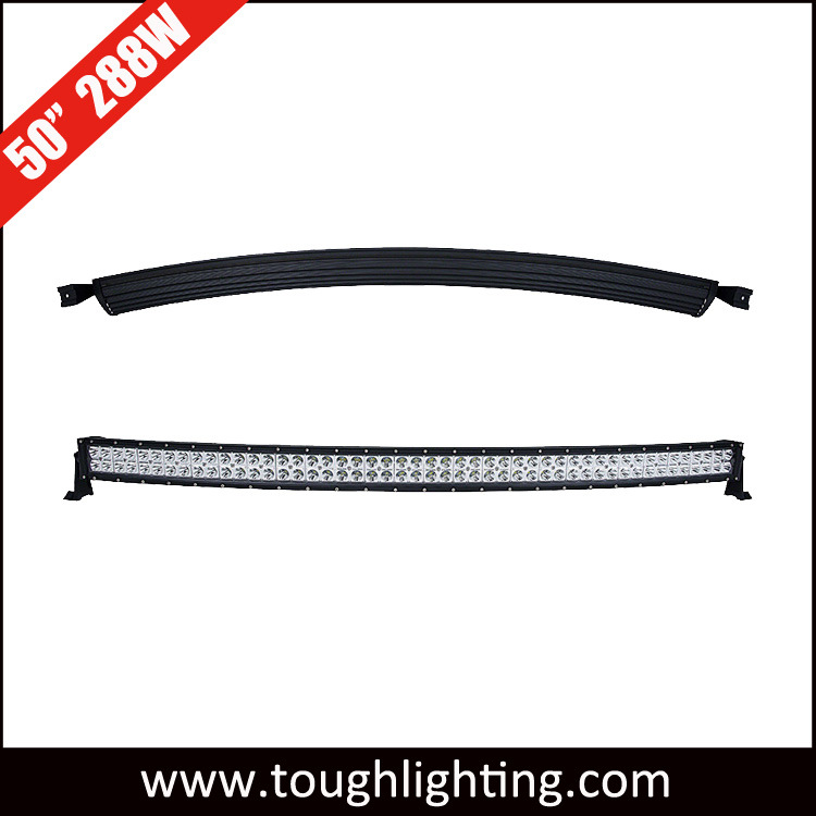 Best Selling 50 Inch Dual Row Curved 288W Offroad CREE LED Light Bars