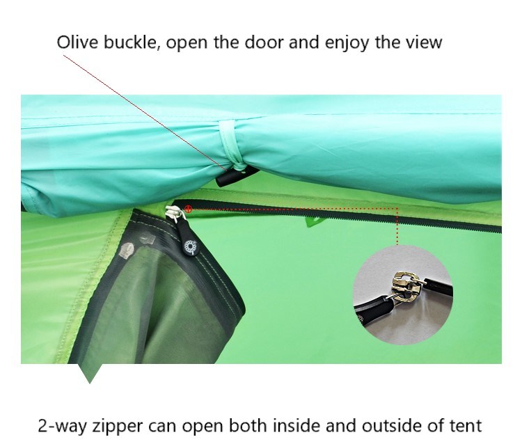 2 Person Outdoor Camping Tent with Waterproof Cover, Multi-Color