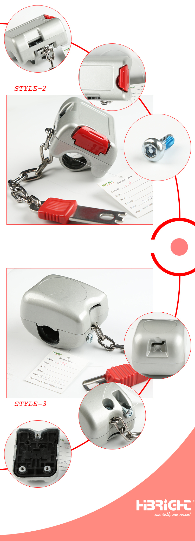 Metal Shopping Cart Coin Lock for Supermarket Shopping Trolley