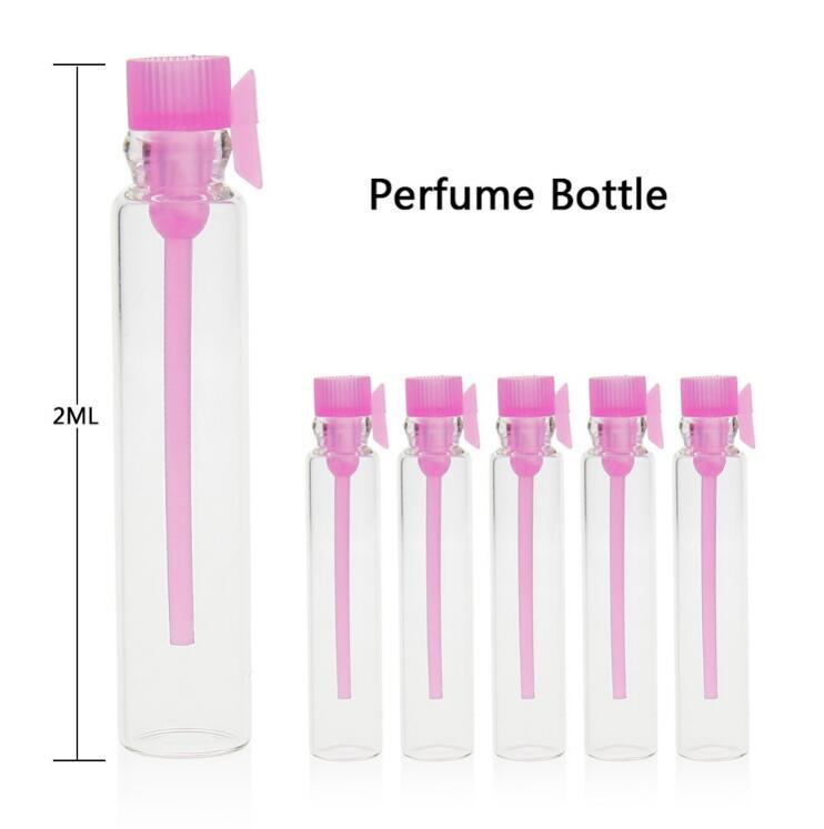 Mini Glass Perfume Small Sample Vials Perfume Bottle 2ml Empty Laboratory Liquid Fragrance Test Tube Trial Bottle