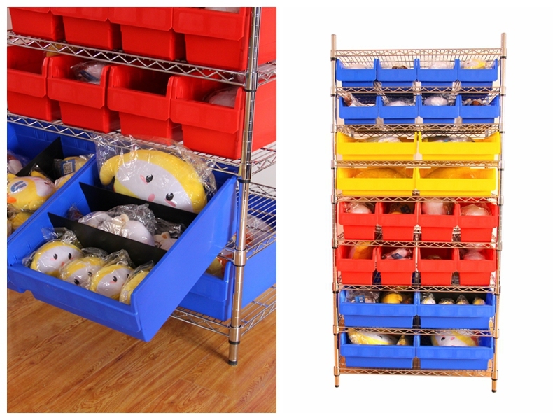 Industrial Steel Spare Parts Bins Wire Shelving Rack for Warehouse