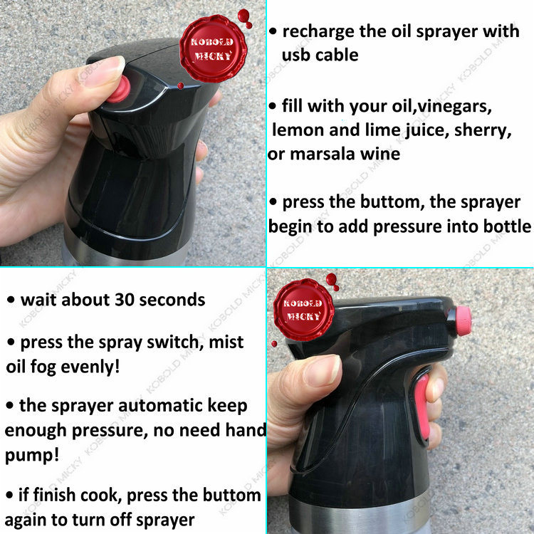 200ml Kitchen Cooking Oil BBQ Trigger Mist Oil Sprayer