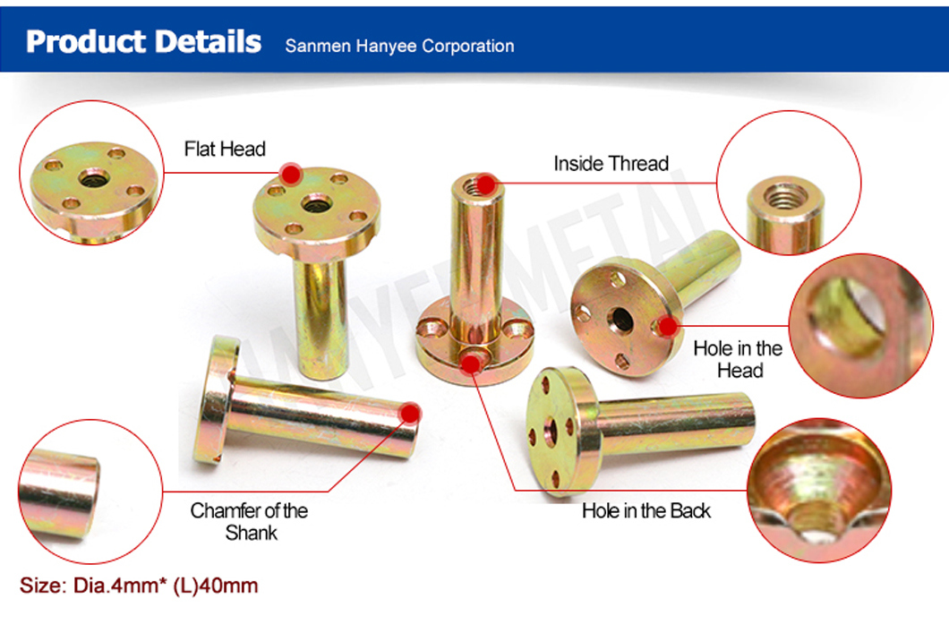 SGS Proved Products Color Zinc Plated Pin Nut