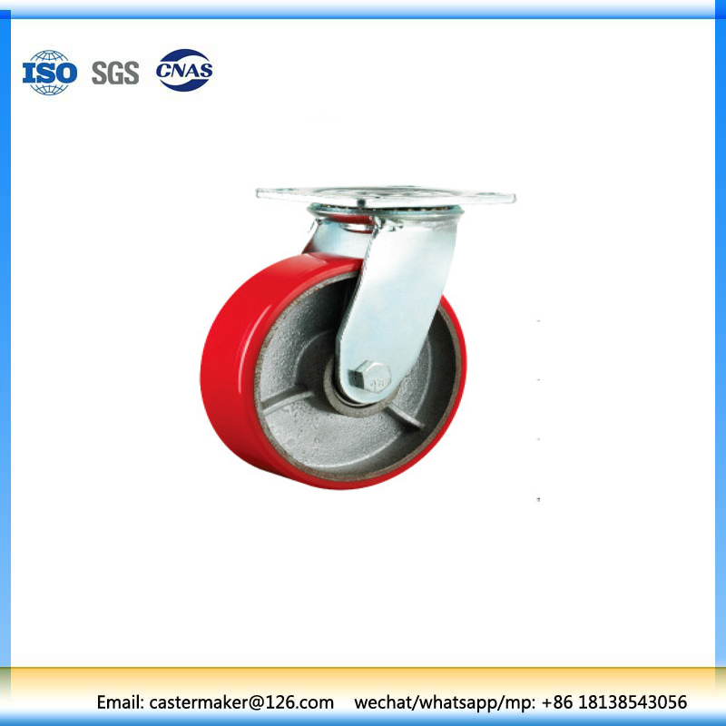 All Size Cast Iron Ball Bearing 100mm Caster Wheel Without Brake
