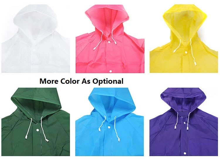 Whole Sale Cheaper Custom Adult Size Semi Transparent PVC Raincoat