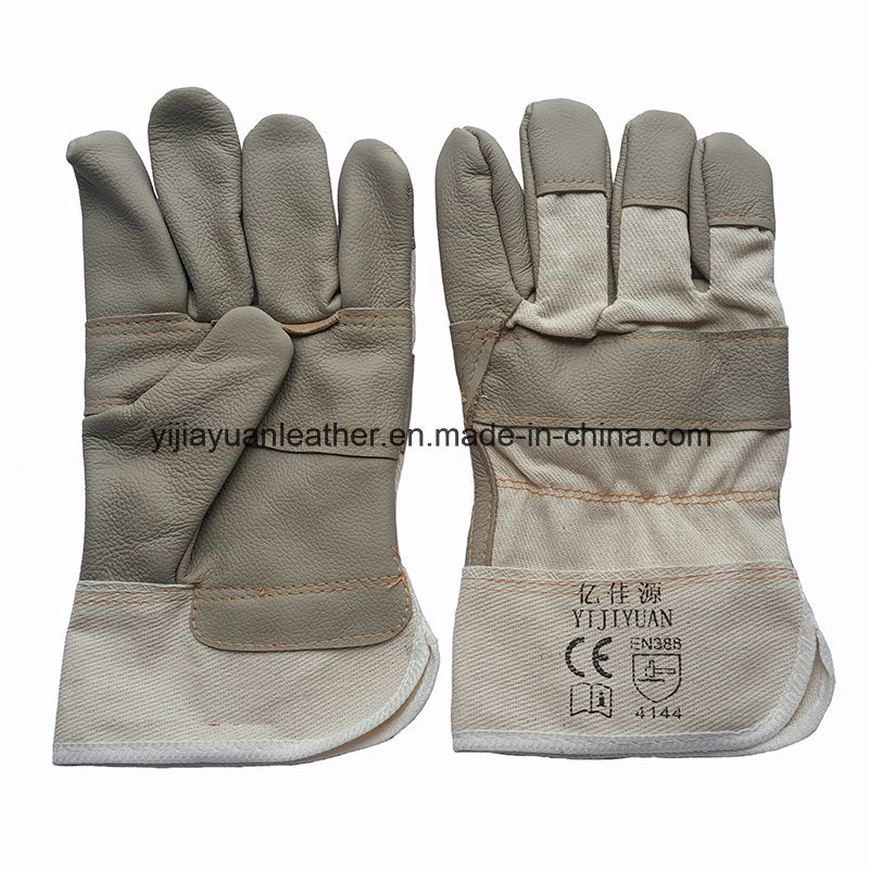 Light Color Furniture Leather Safety Hand Glove with Competitive Price