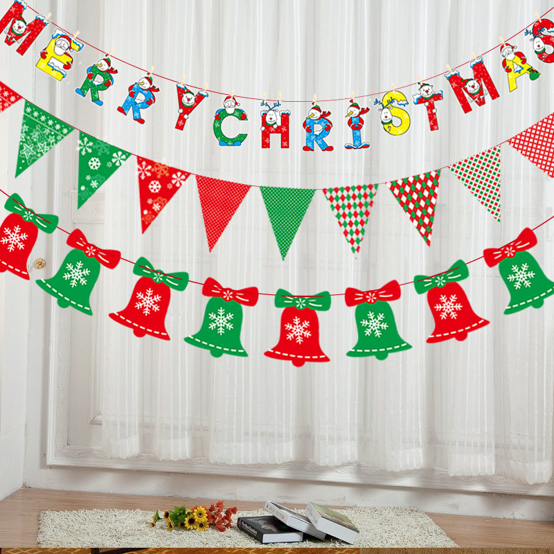 Christmas Letters Flags Party Decoration (JG669)