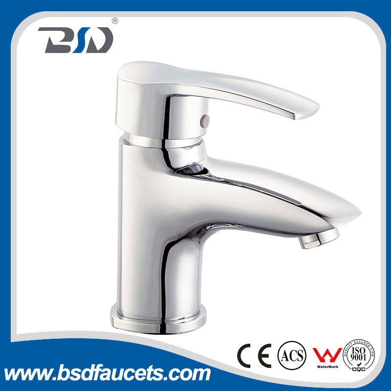 Brass Body and Chromed Surface Hot Selling Single Handle Hot and Cold Water Basin Mixer