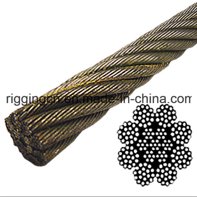 8X19 Bright Wire Rope in Eips Iwrc (Rotation Resistant)