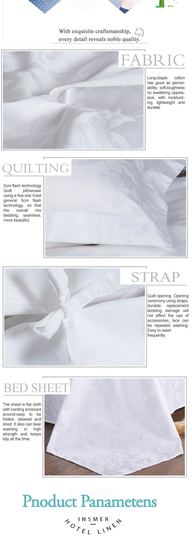 100% Combed Cotton Hotel Bedding