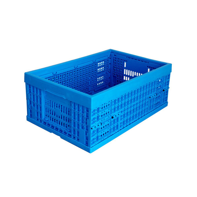600 X 400mm Collapsible Fruits Storage Distribution Plastic Crates Recycled