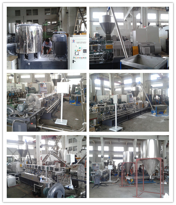 Capacity300-400kg/H Tse-75 Plastic Masterbatch Twin Screw Plastic Pellet Extruder