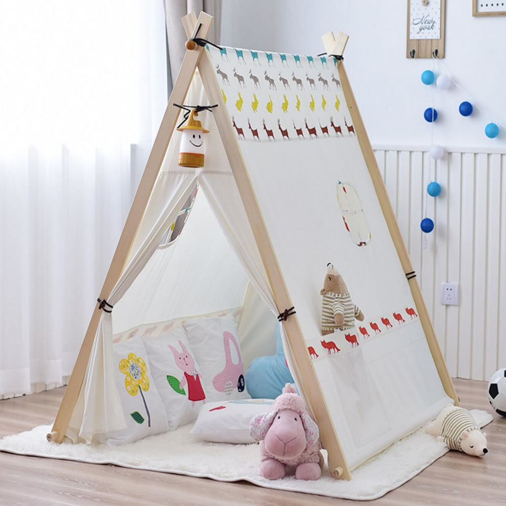 Indoor Canvas Cotton Kids Tent Indian Teepee Tipi Tent