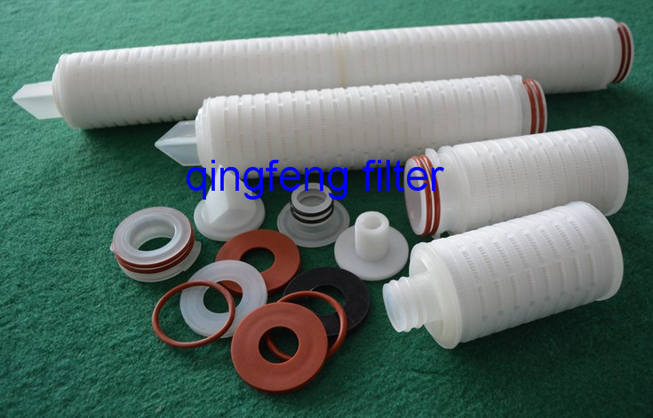 10 '' 20-Zoll-PTFE-Faltenfilterpatrone 0,2 um 0,45 Mikron für die Lebensmittel- und Getränkeindustrie