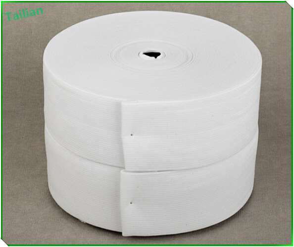 2016 Tailian Wholesale Wide 5cm White Webbing Elastic Tape