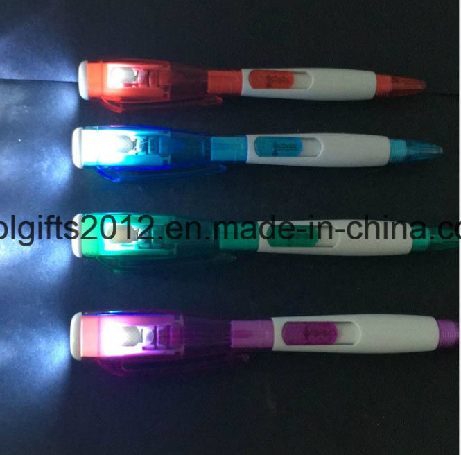 Promotion Gift Plastic LED Light Gift Ball Point Pen with Logo