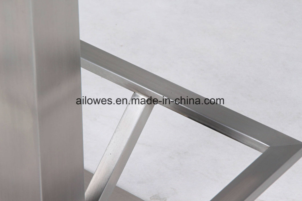 Stainless Steel Square Bar Stool Chair with Footrest Covers