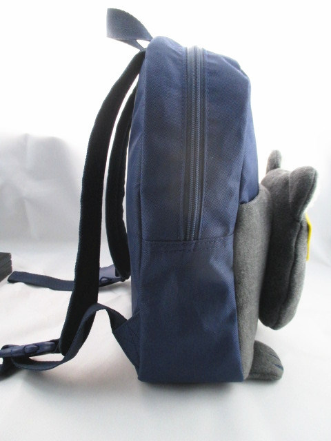 Boys Bear Head Navy Blue Polyester Backpack