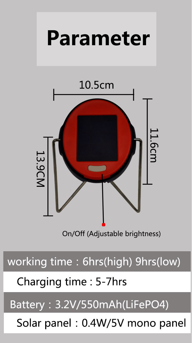 High Quality Portable LED Solar Reading Lamp with Phone Charge