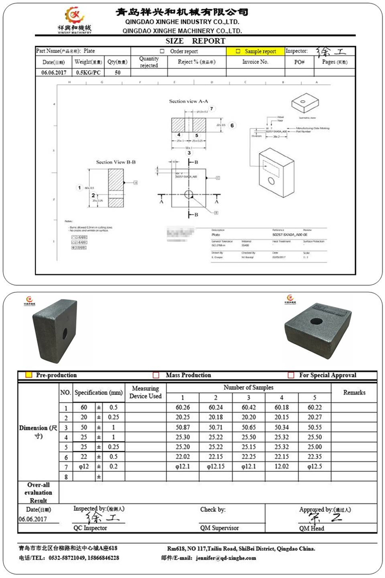 Ductile Iron Sand Casting Parts with ISO Certification