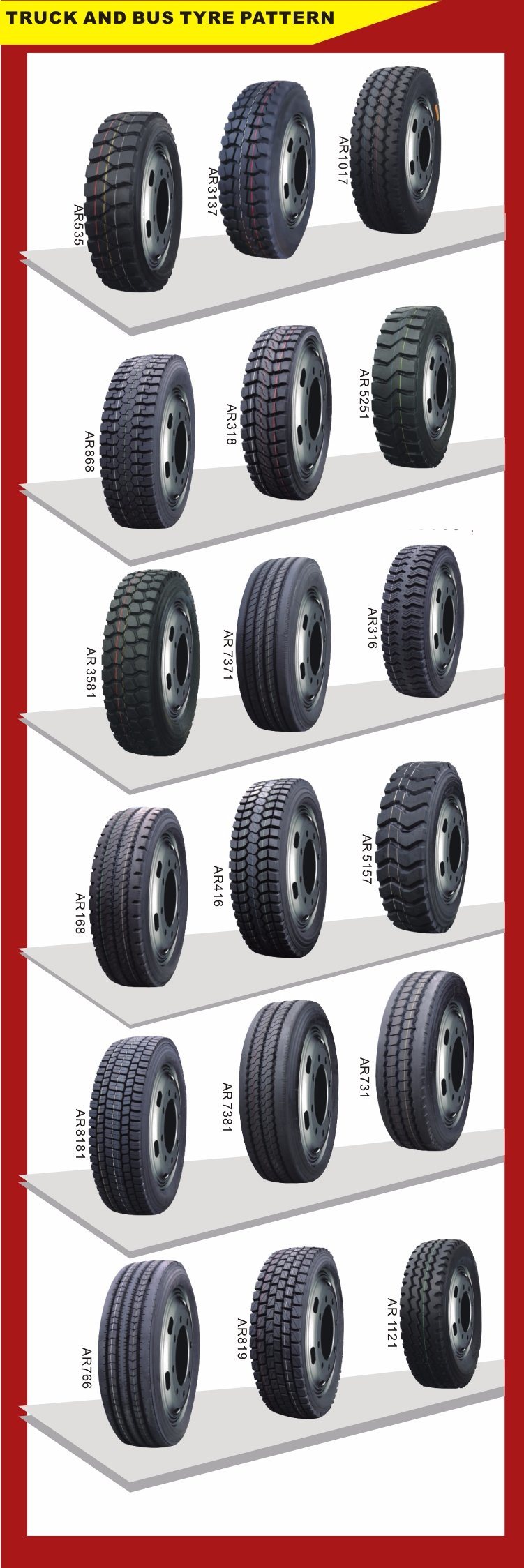 Drive, Steer and Trailer Tyre with DOT Certificate From Chinese Factory