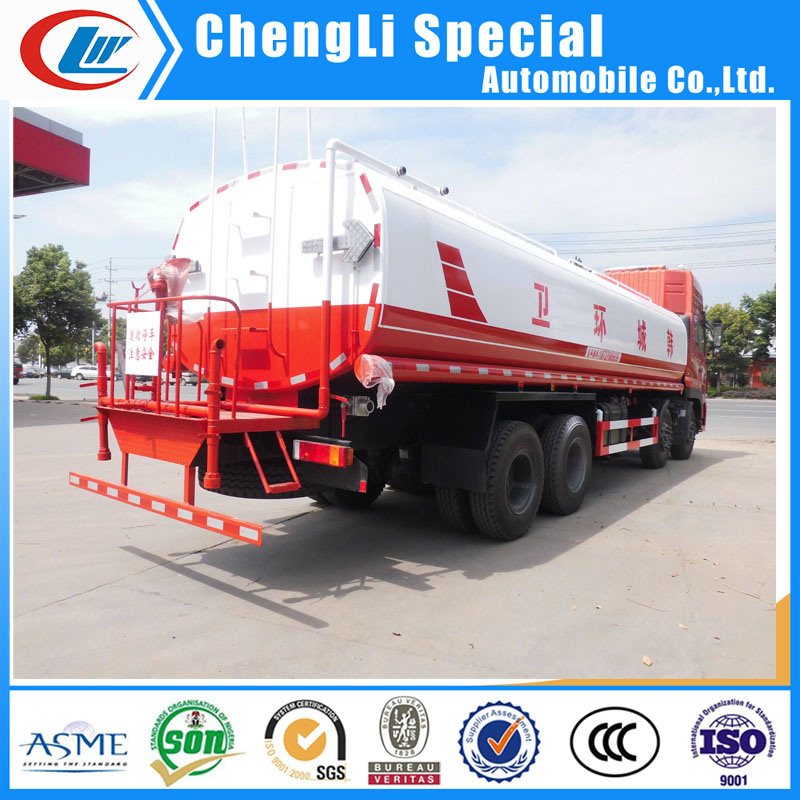 Dongfeng 8X4 28tons Drinking Water Transfer Mulifunction Water Tanker Truck for Sanitation