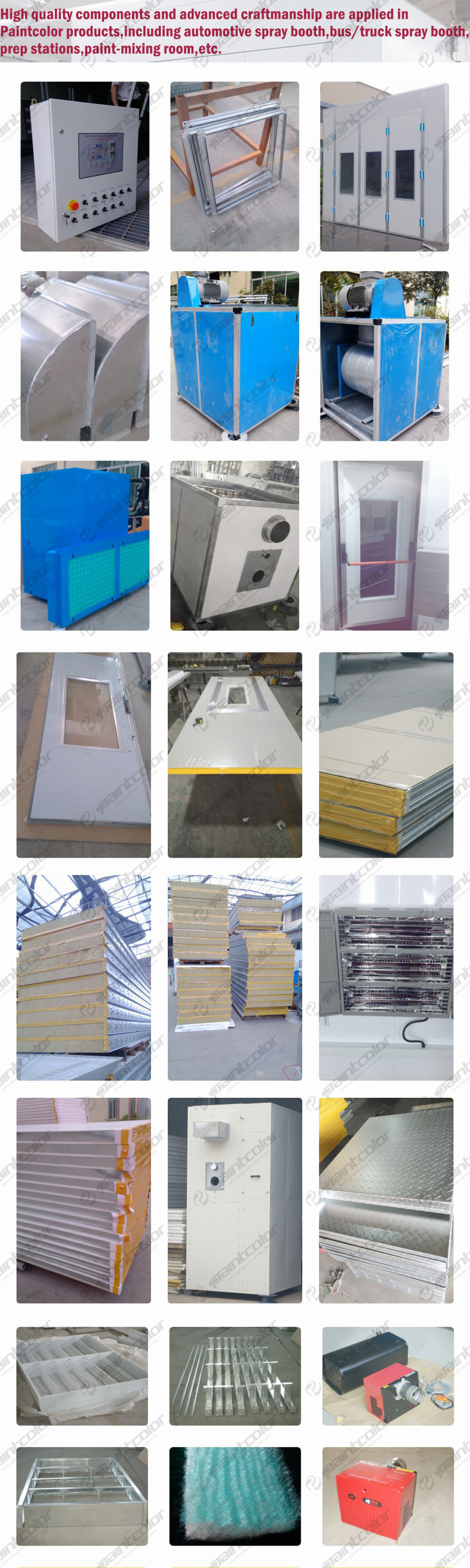 Car Paint Spray Booth Car Drying House Paint Oven Paint Booth with Auto Heat Recovery System