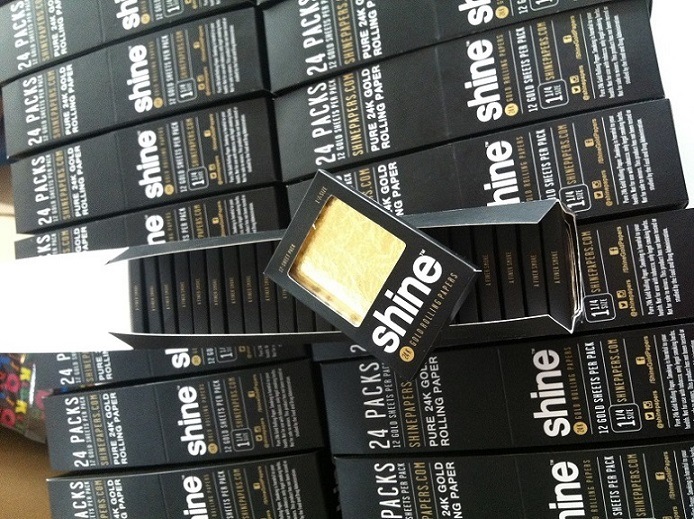 Pure 24k Gold Rolling Paper Shine Papers