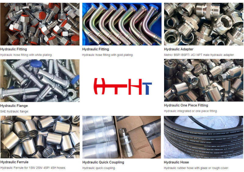 Stainless Steel Jic/Bsp/JIS/Orfs/NPT/Metric Pipe Connector Hydraulic Hose Fitting