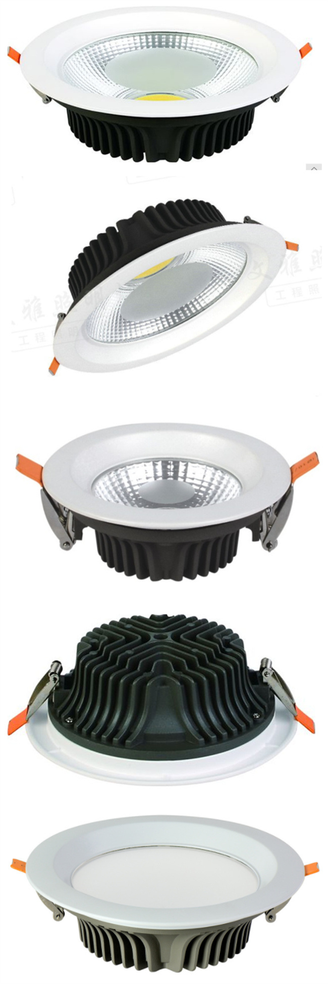 COB/SMD 10W Round LED Down Light Recessed Downlight