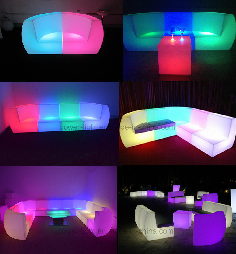 Rechargeable Glow Illuminated LED Furniture LED Sofa Chair